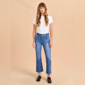 La Ligne Meredith High Rise Cropped Flare Jeans NEW